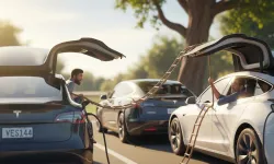 Tesla Sahiplerinden Araç İçinde Mahsur Kalmamak İçin İlginç Çözüm
