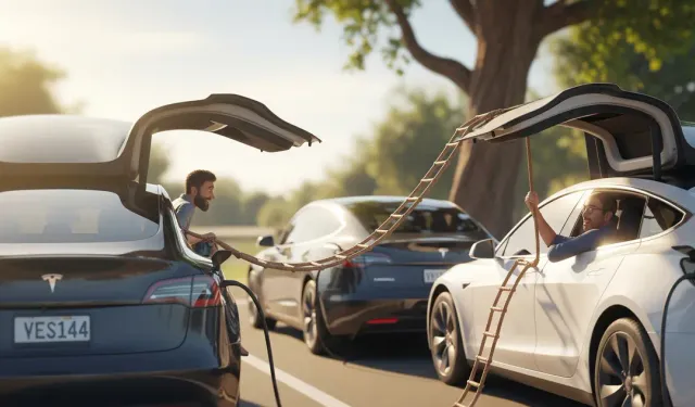 Tesla Sahiplerinden Araç İçinde Mahsur Kalmamak İçin İlginç Çözüm