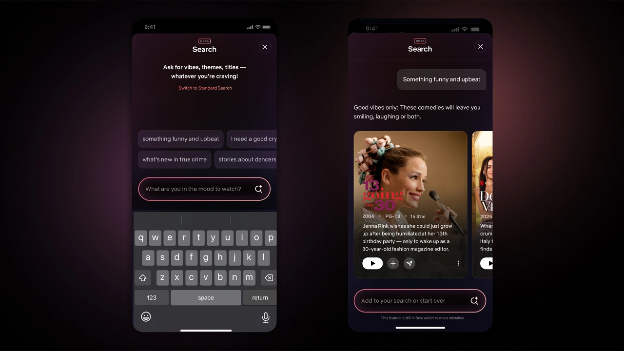 Netflix Yapay Zeka Arama Ozelligi